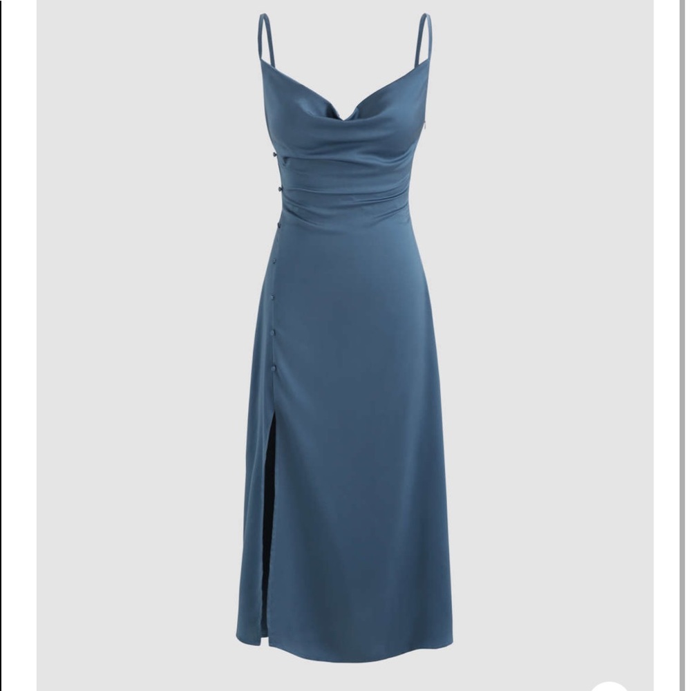 Blue cowl neck dress dress size 6